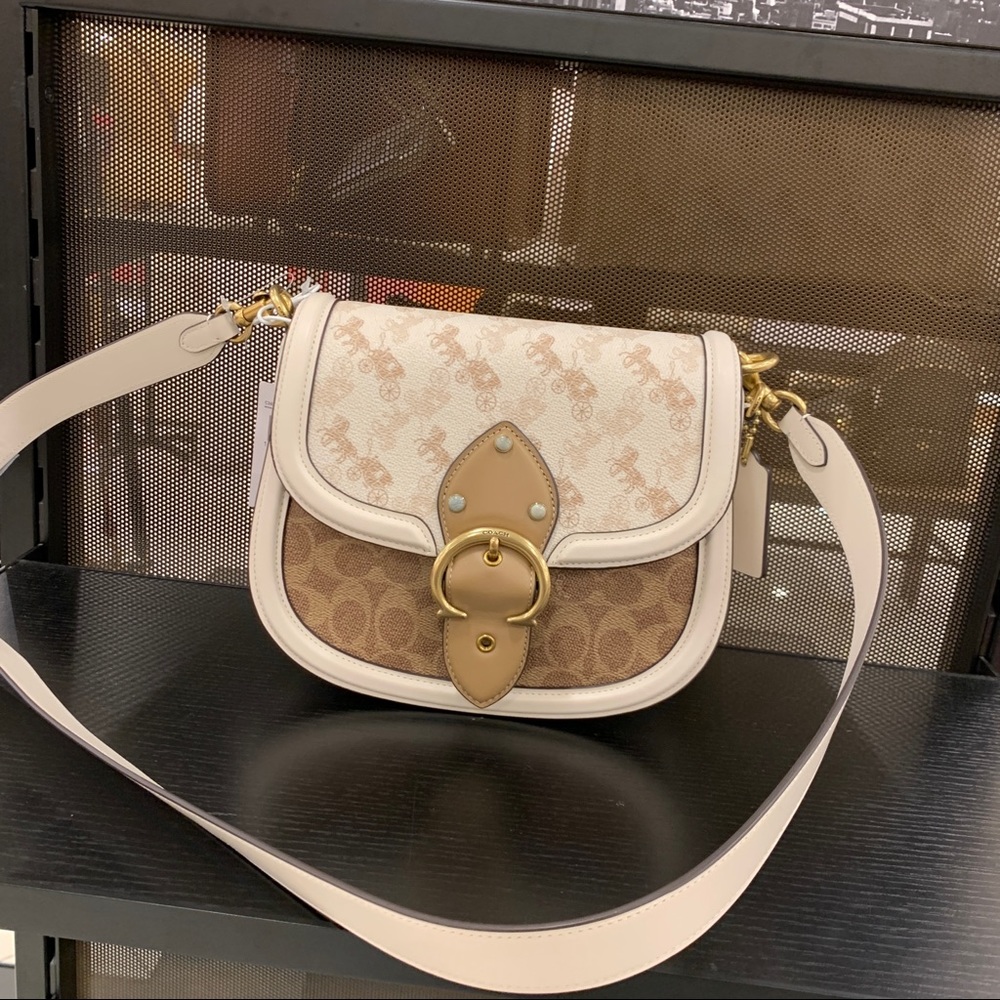 COACH Beat Saddle Bag Horse And Carriage Print